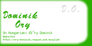 dominik ory business card